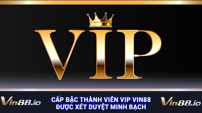 Cấp bậc thành viên vip Vin88 được xét duyệt minh bạch