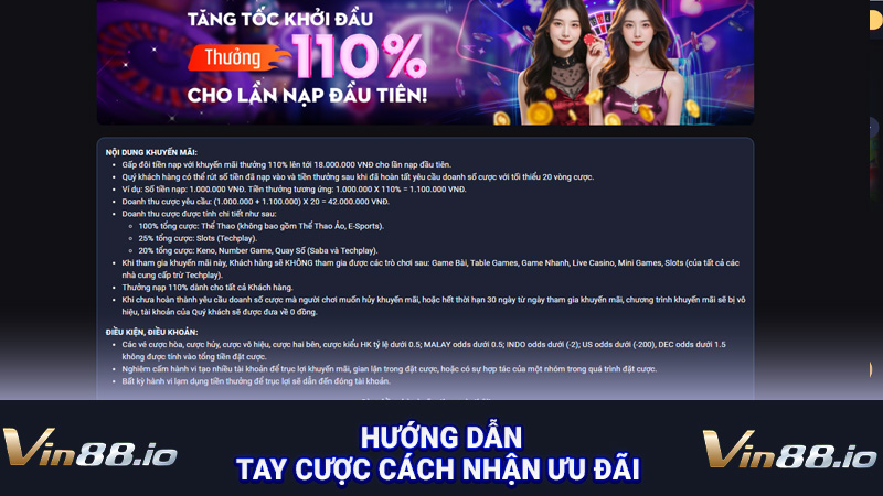 Hướng dẫn tay cược cách nhận ưu đãi