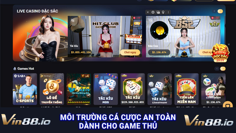 Môi trường cá cược an toàn dành cho game thủ